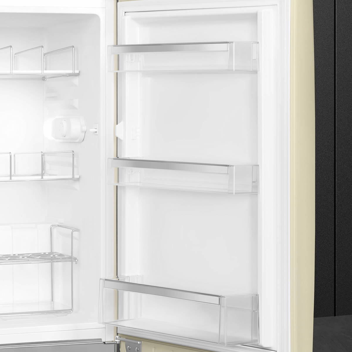 FAB10HRBL6 kjøleskap med flaskeholder, creme