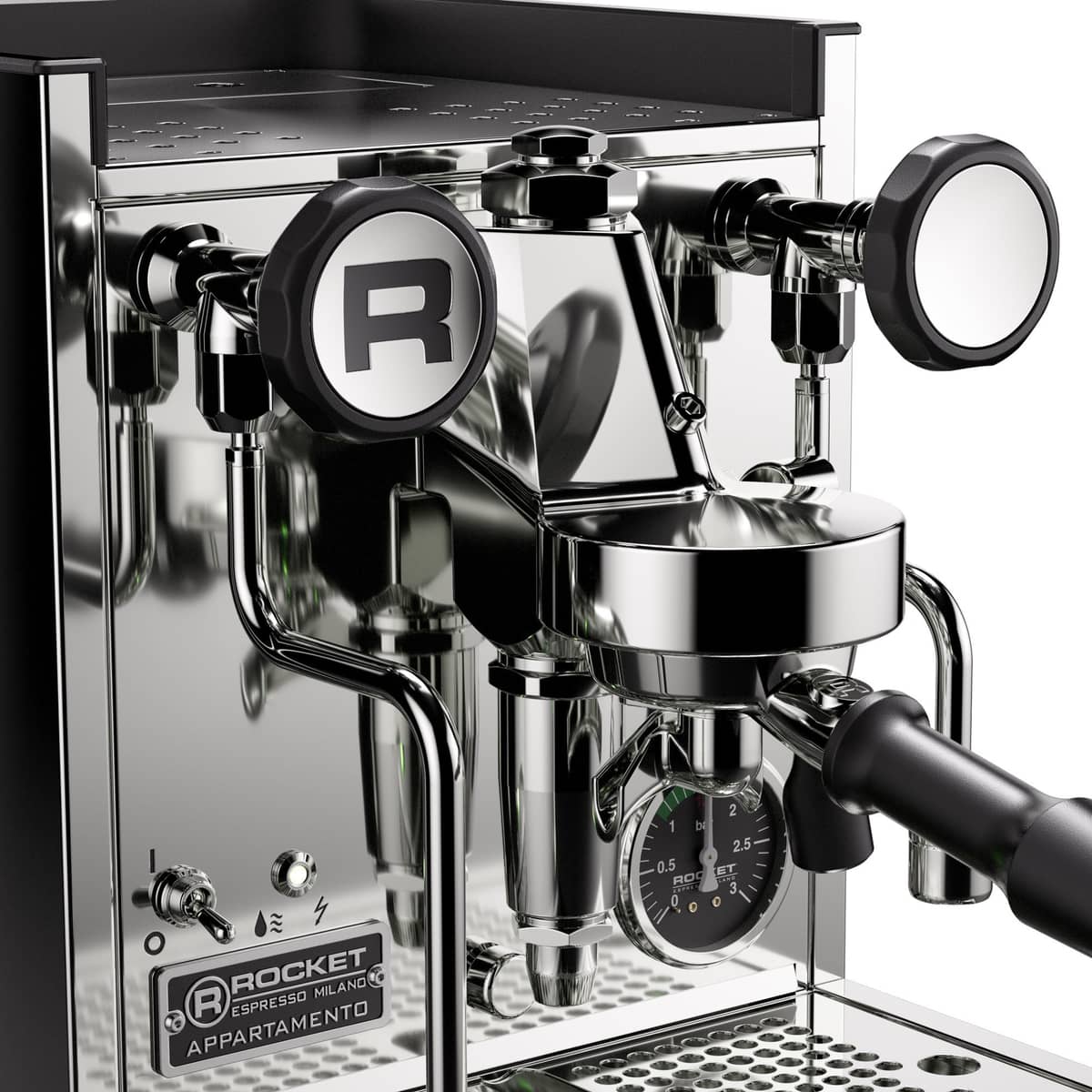 Appartamento TCA espressomaskine, krom/hvid