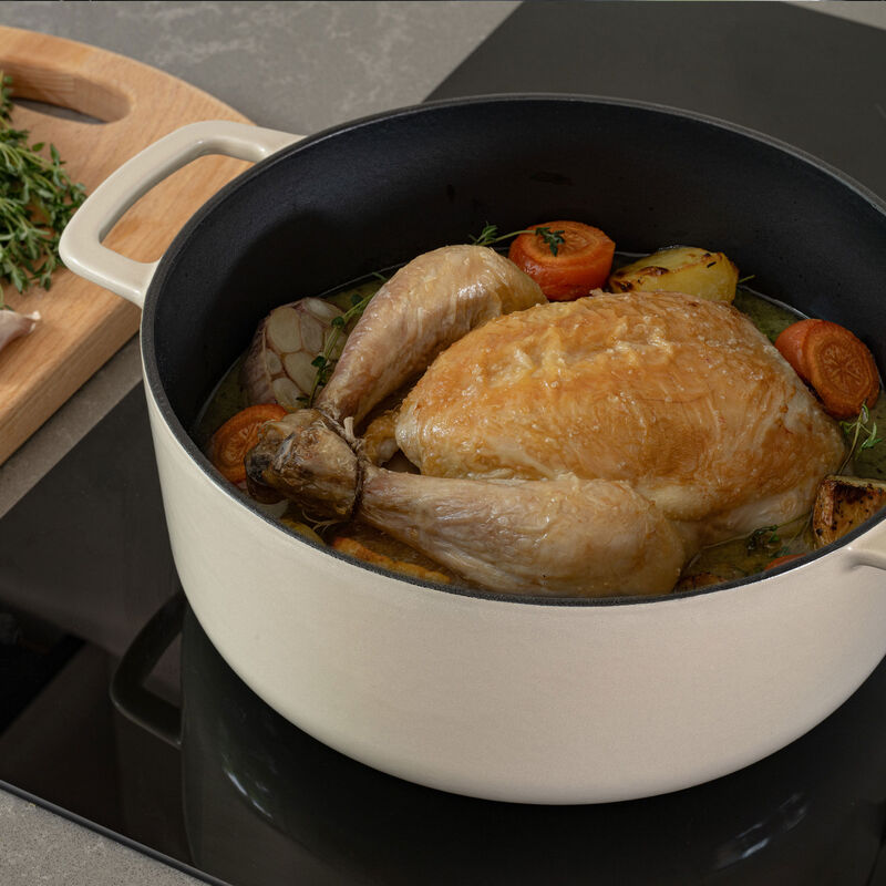 Combekk Støpejernsgryte med lokk 24 cm / 3,8 liter, sand