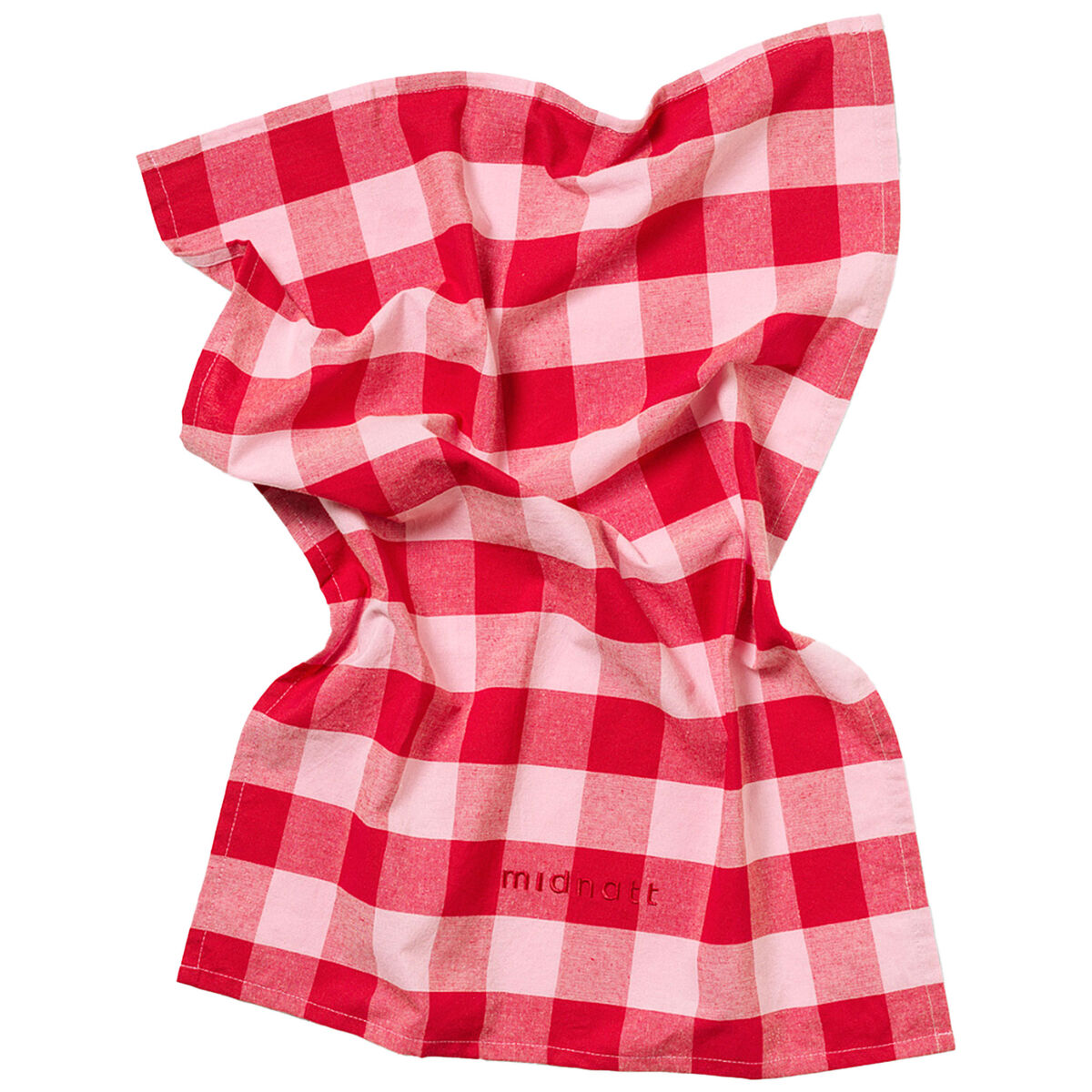 Paola viskestykke 50×70 cm, rød/rosa