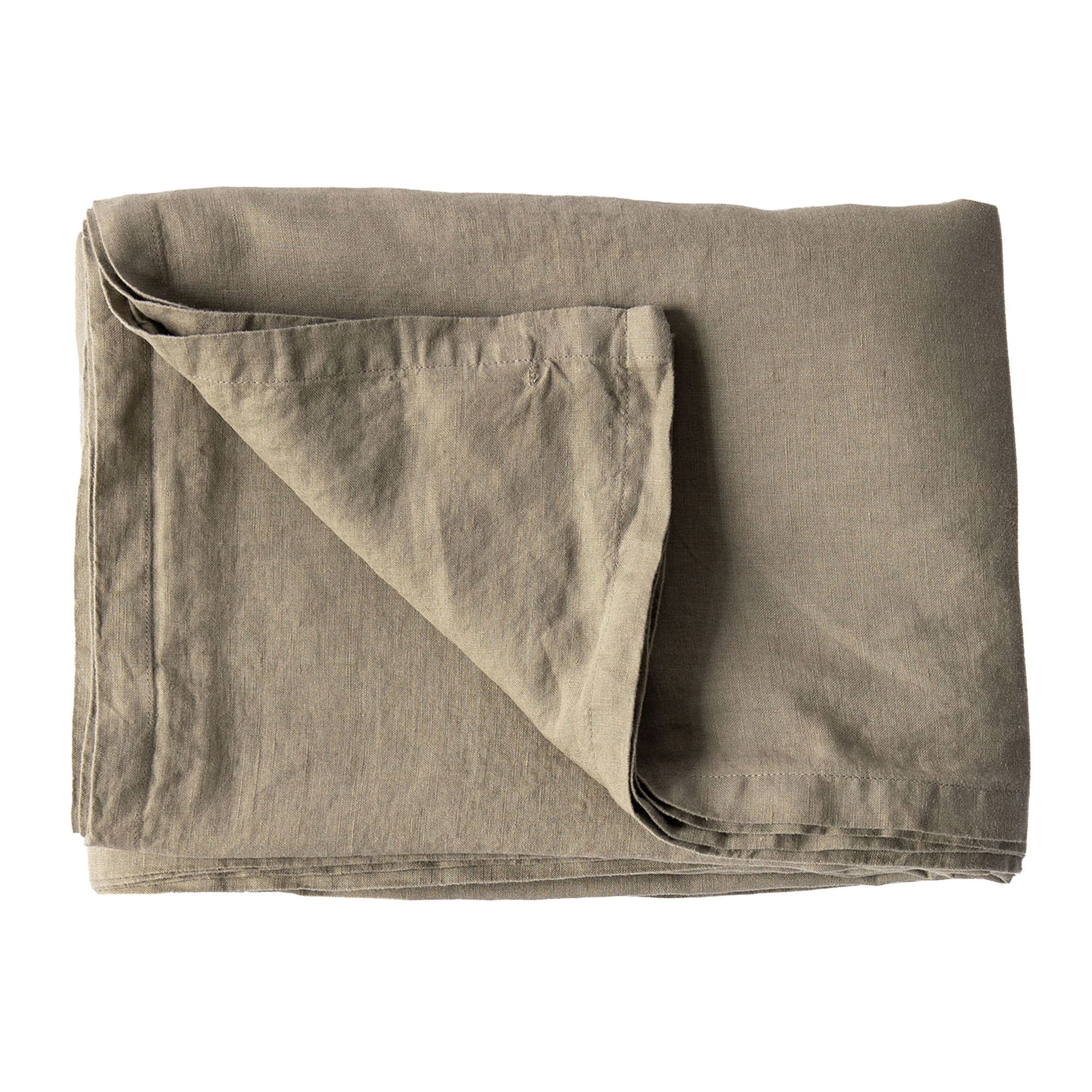 Bordsduk i linne 145x330 cm, olive