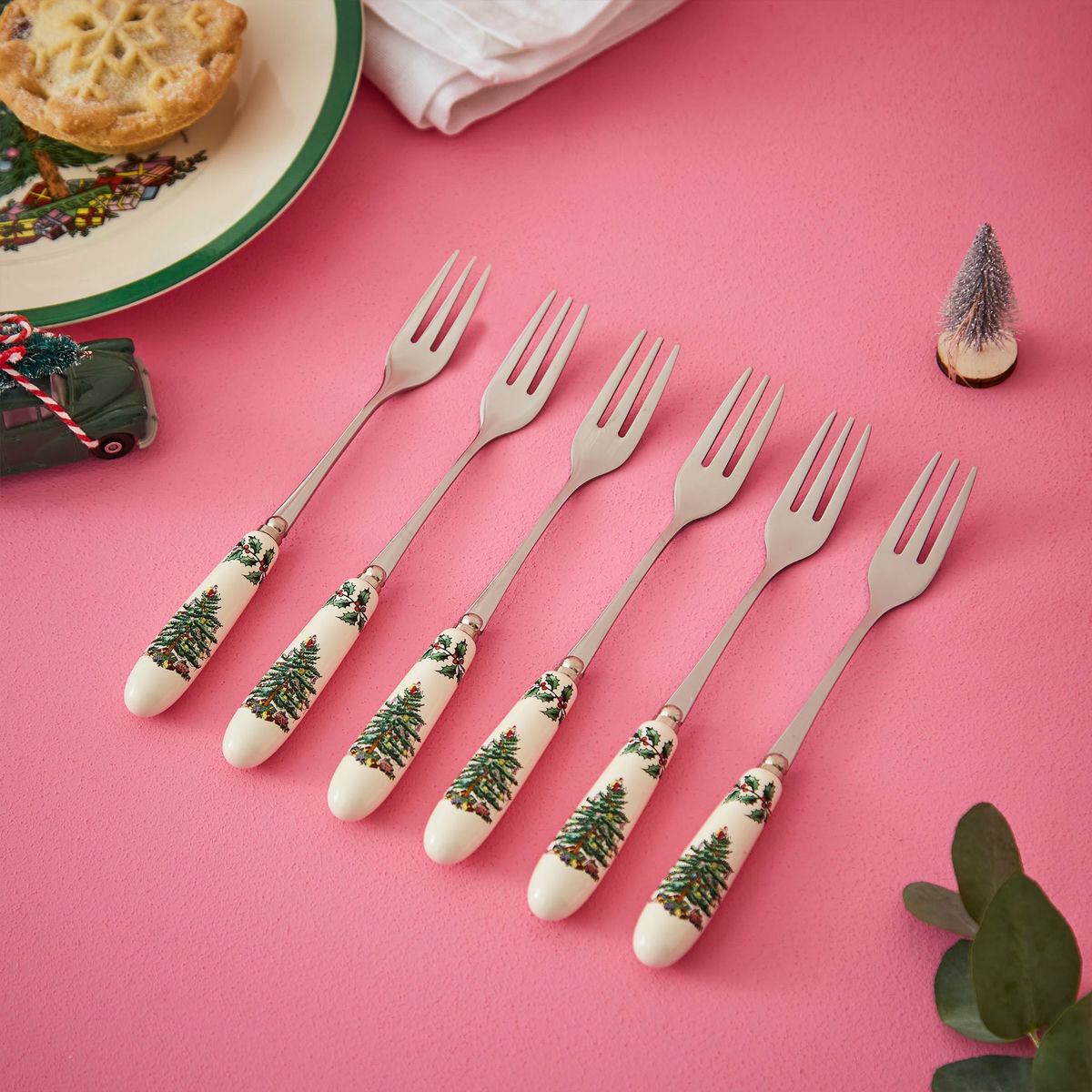Christmas Tree dessertgaffel 6-pack