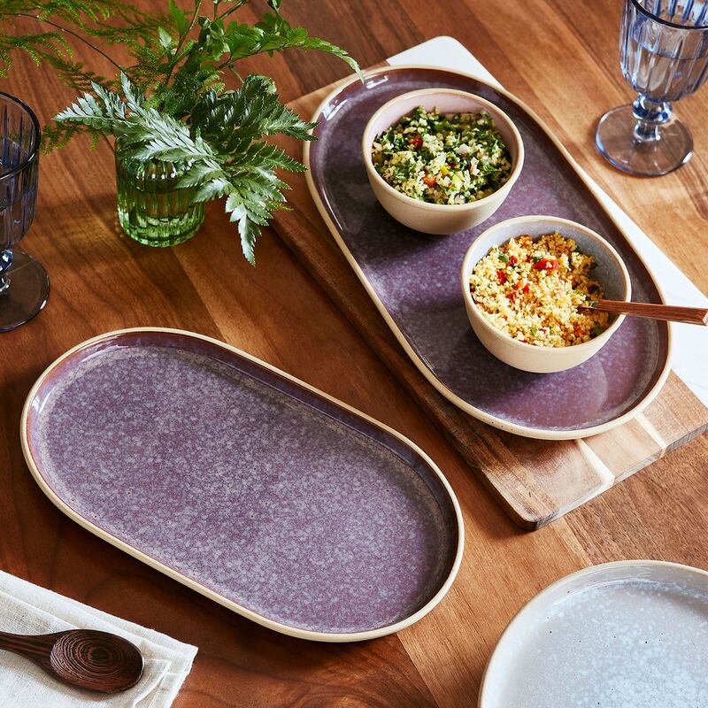Minerals tarjoilulautanen medium 30,5x16 cm, amethyst