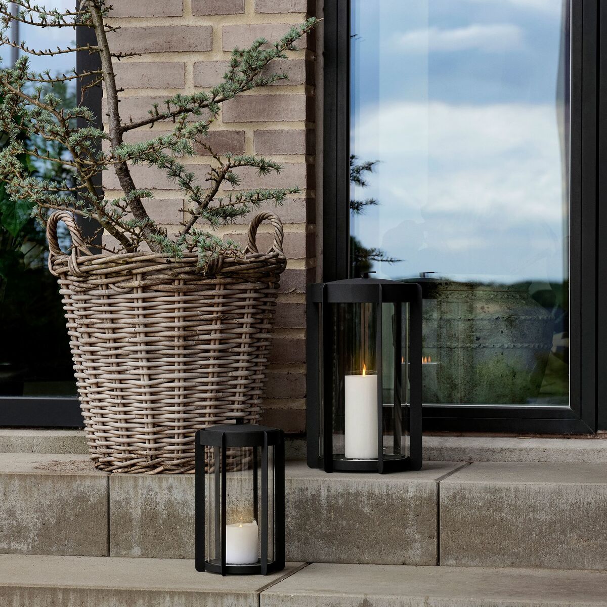 Firefly lyhty 35 cm, musta