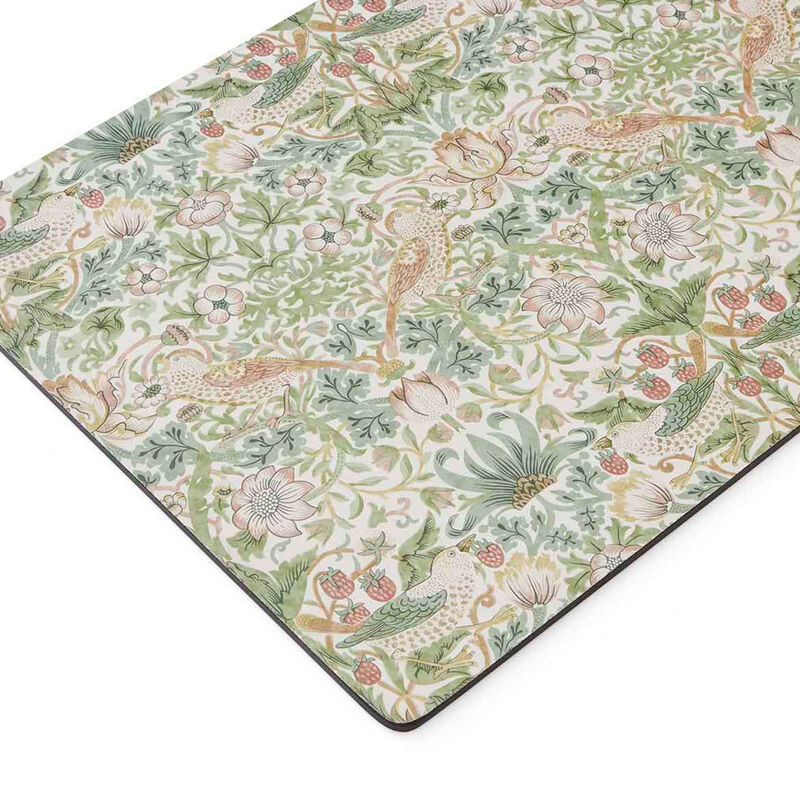 Spode Morris & Co Strawberry Thief pöytätabletti 4-pakkaus, vihreä
