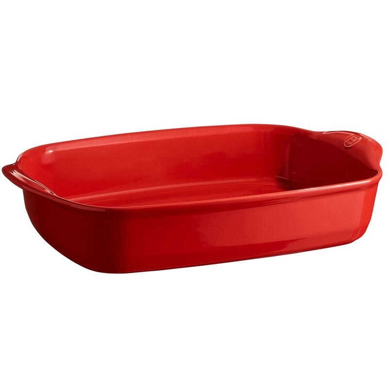 Rektangulær ovnfast fad (L) 4 liter, rød