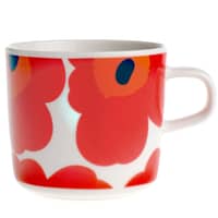 OIVA kaffekopp 2 dl, unikko, röd