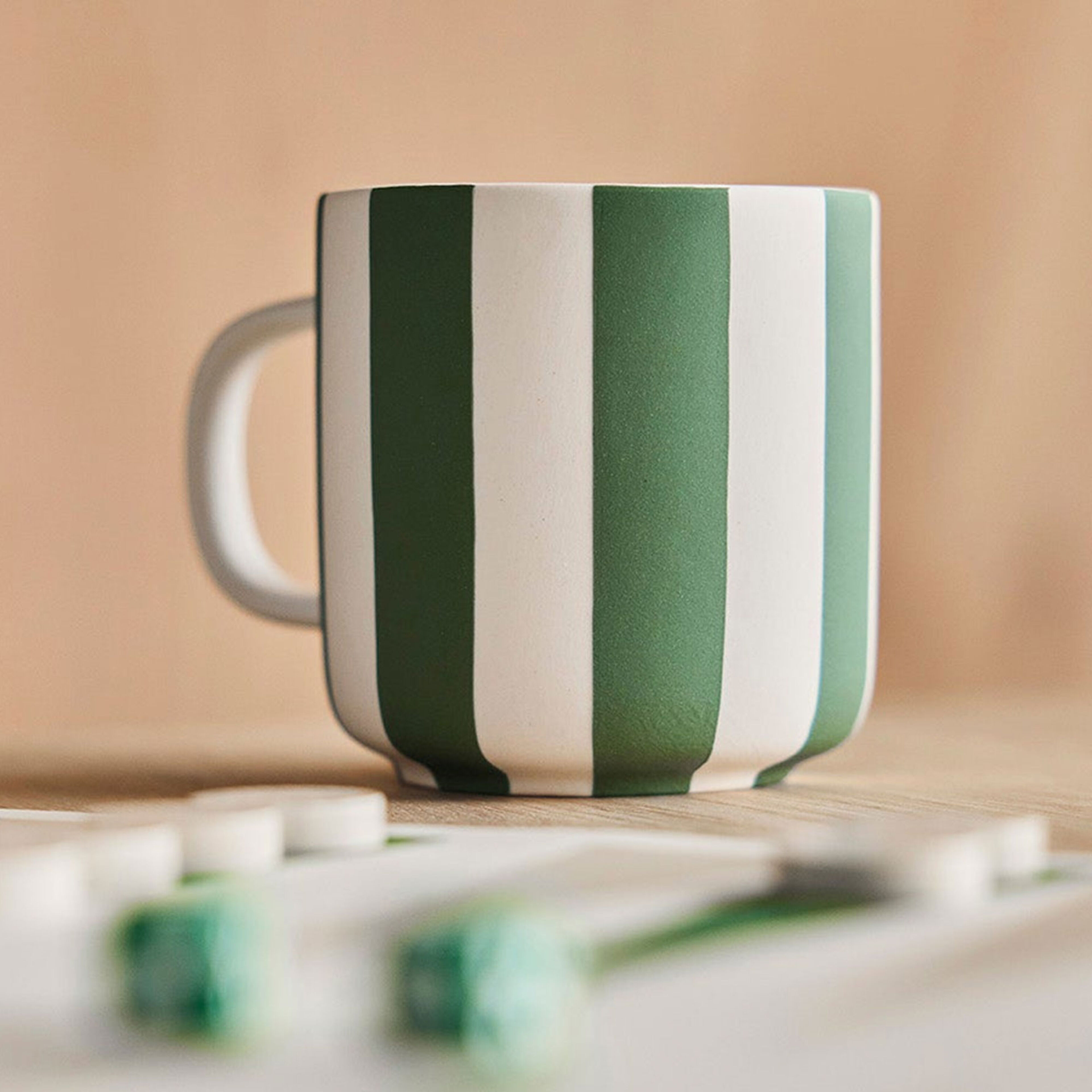 OYOY Toppu mugg, offwhite/green