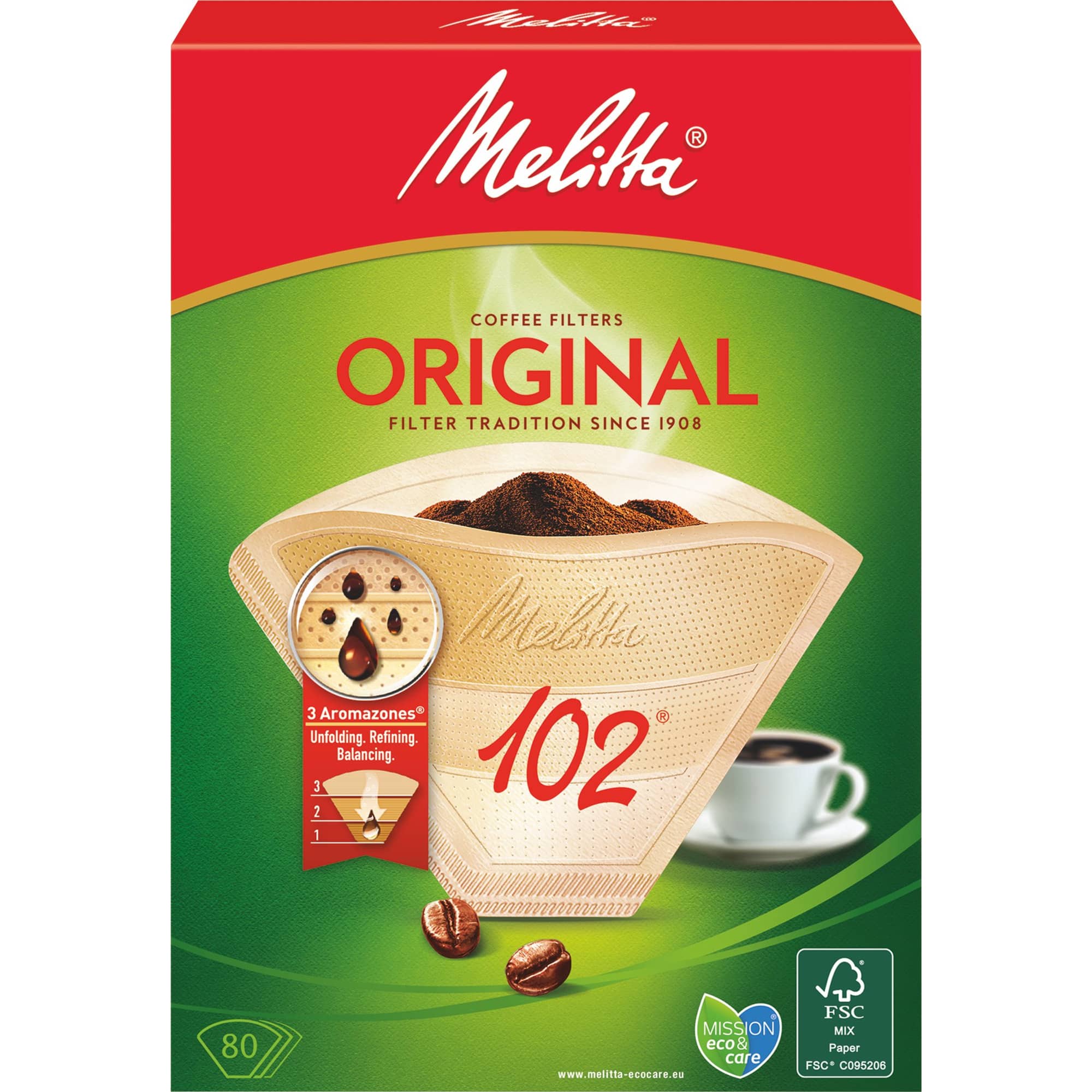 Produktfoto för Melitta Kaffefilter 102/80