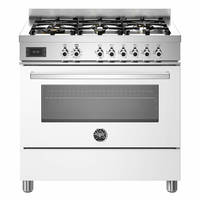 PRO96L1EBIT Professional gaskomfur med ovn, 90 cm, hvid