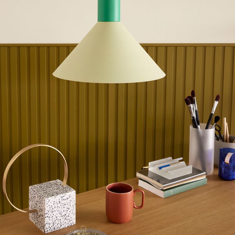 Crayon taklampe 35 cm, grønn