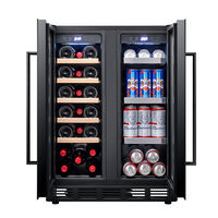 Arctic Collection 60 Duo innbyggbart vin- og ølkjøleskap, svart