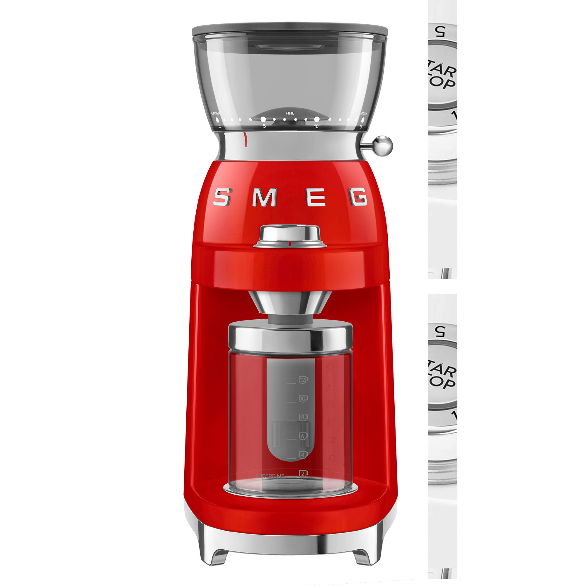 Smeg Kaffekvarn, röd