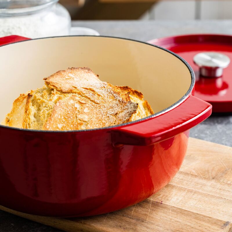 Støpejernsgryte 26 cm/5,2 liter, empire red