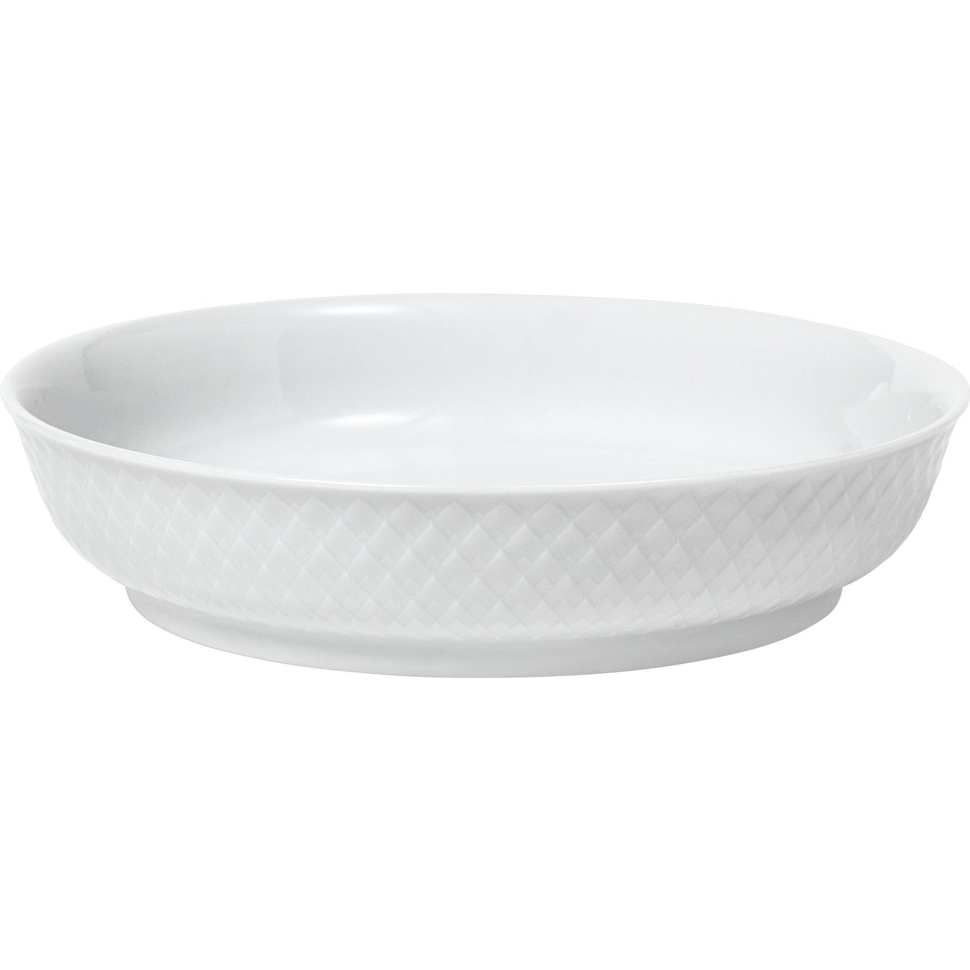 Lyngby porcelæn Rhombe desserttallerken, hvid, 16 cm