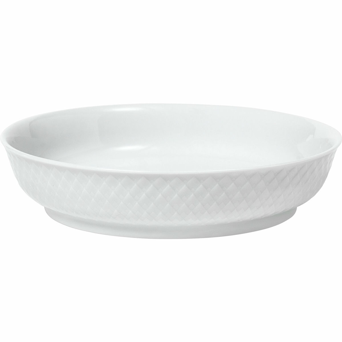 Rhombe desserttallerken, hvid, 16 cm