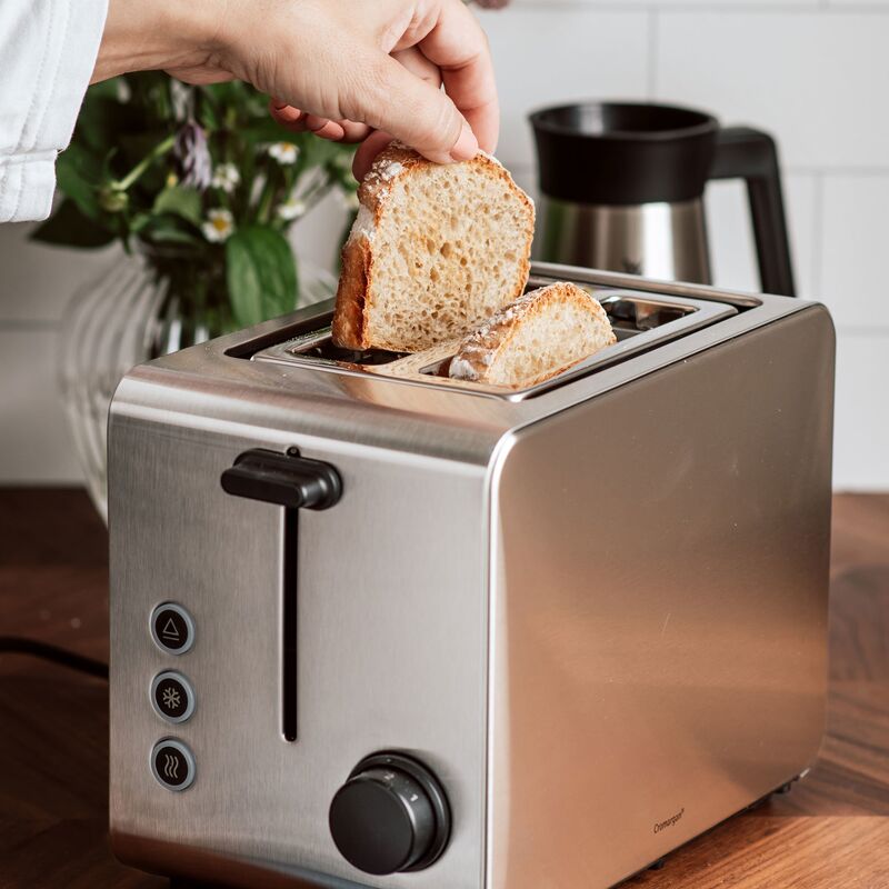 Stelio brødrister 2 skiver, rustfritt stål