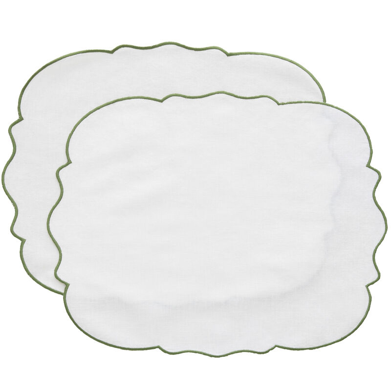 Gia dækkeserviet, grøn, 2 stk