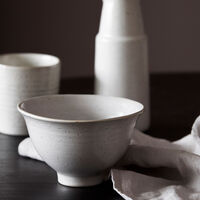 Pion skål, hvit/grå