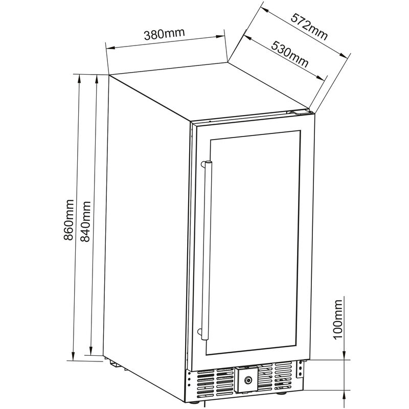NOD Udendørs Køleskab Integrerbart