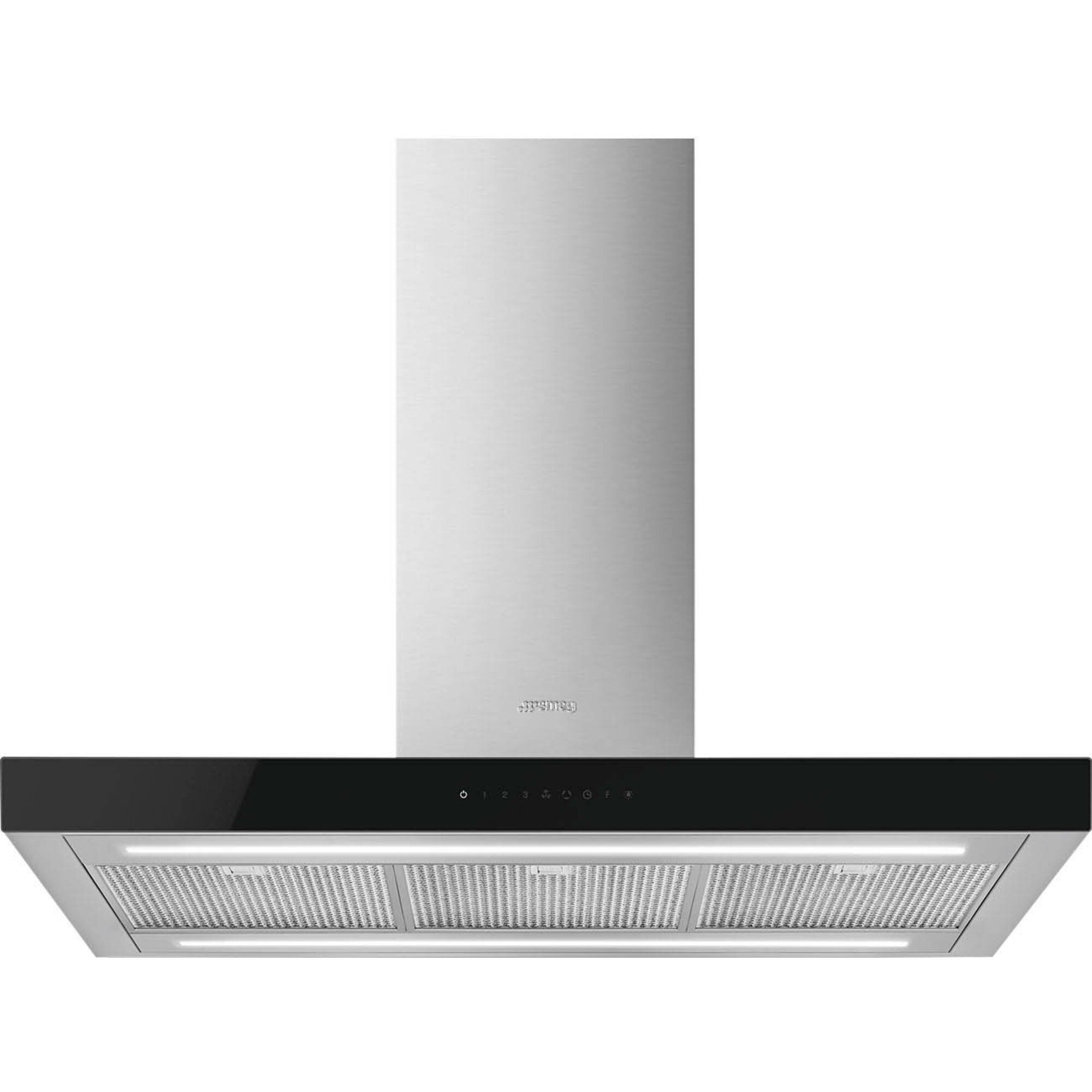 KBTI9L4VN frihängande fläkt 90 cm, rostfritt stål/glas