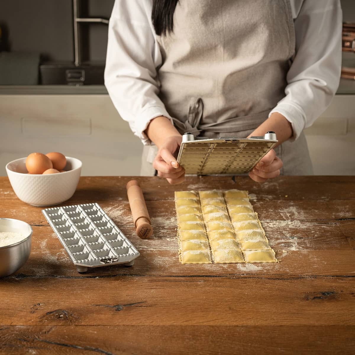 Ravioliform til 24 kvadratiske ravioli