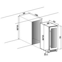 Arctic Collection 30D inbyggbart vinskåp 18 flaskor, svart