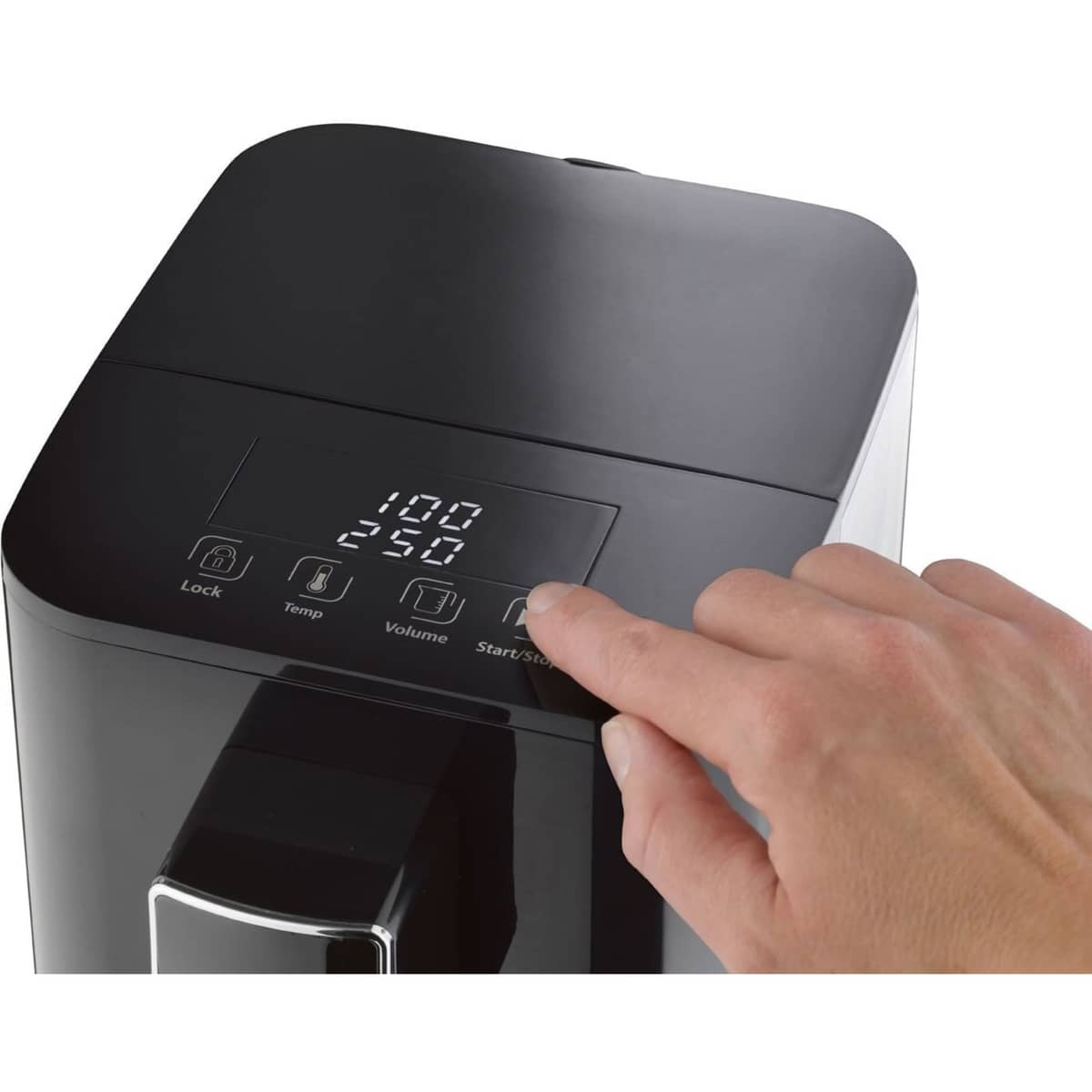 HW550 varmtvandsdispenser, stål/sort