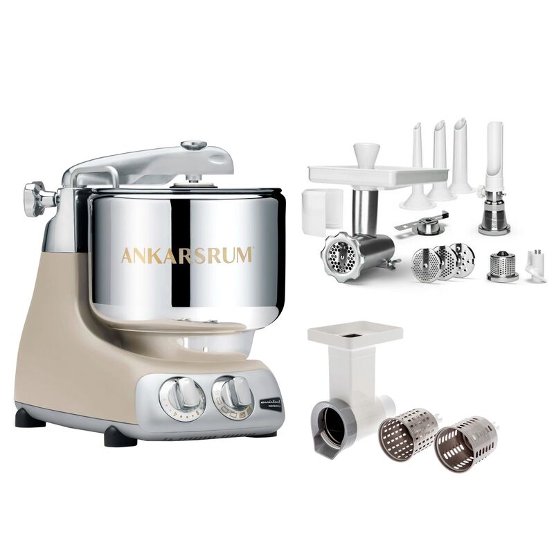 Köksmaskin, stort tillbehörspaket, harmony beige