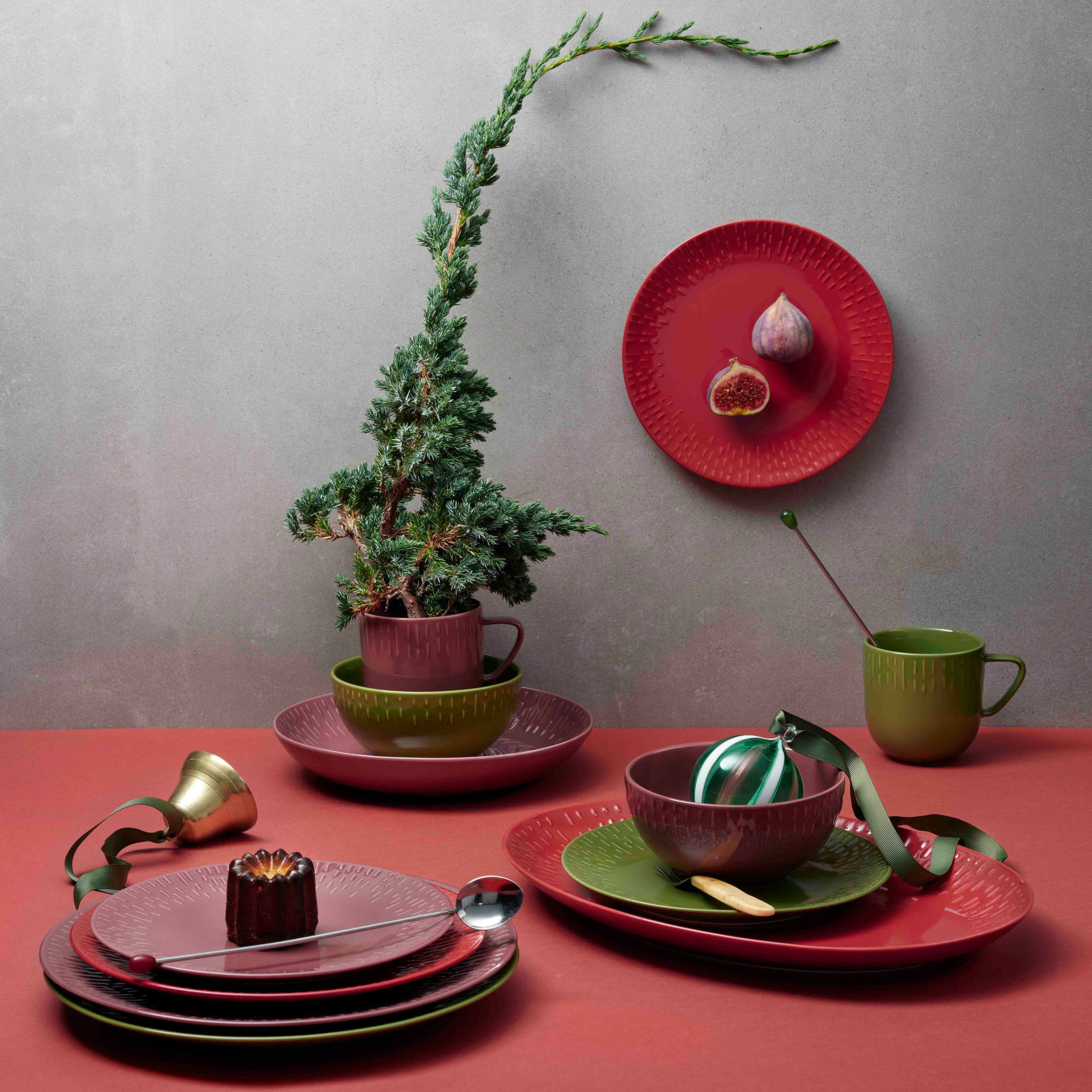 Confetti pastatallerken 23 cm, chili