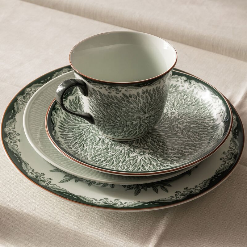 Ostindia Floris lautanen 27 cm, vihreä