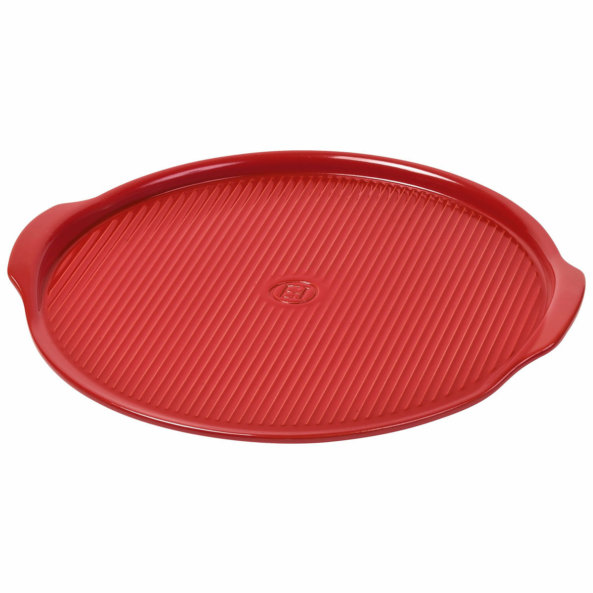 Räfflad pizzasten Ø40 cm, röd