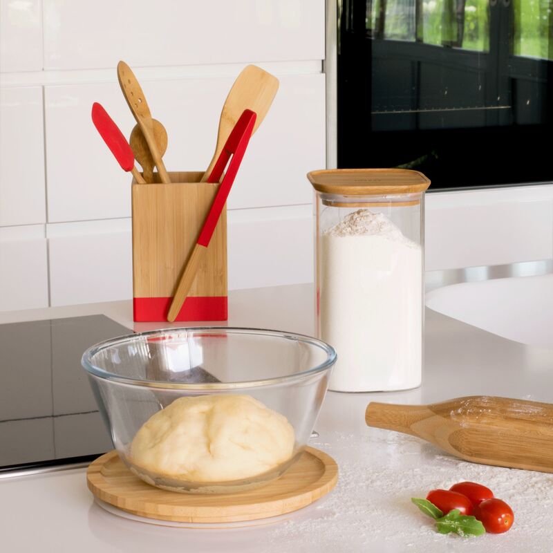 Opbevaringsskål med bambuslåg 1.600 ml