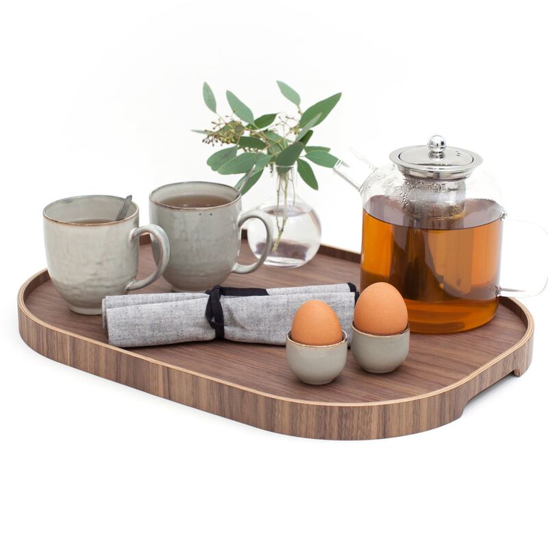 CurveLine tarjoiluvati anti-slip, large, saksanpähkinä/harmaa