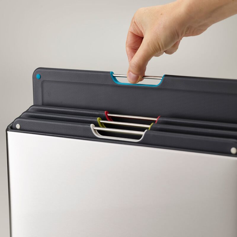 skärbrädor med ställ 24 x 34 cm, rostfritt stål