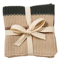 Oppvaskklut 27 × 27 cm 2-pakning, grønn/brun