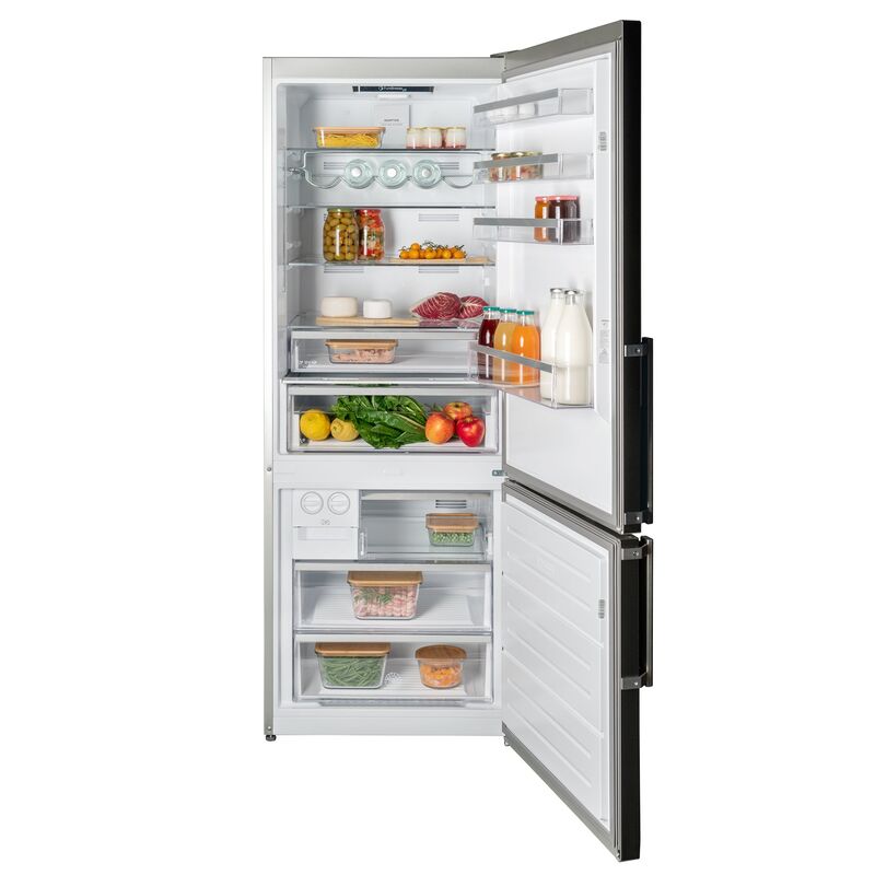 fristående kyl/frys 192 x 70 cm, rostfri