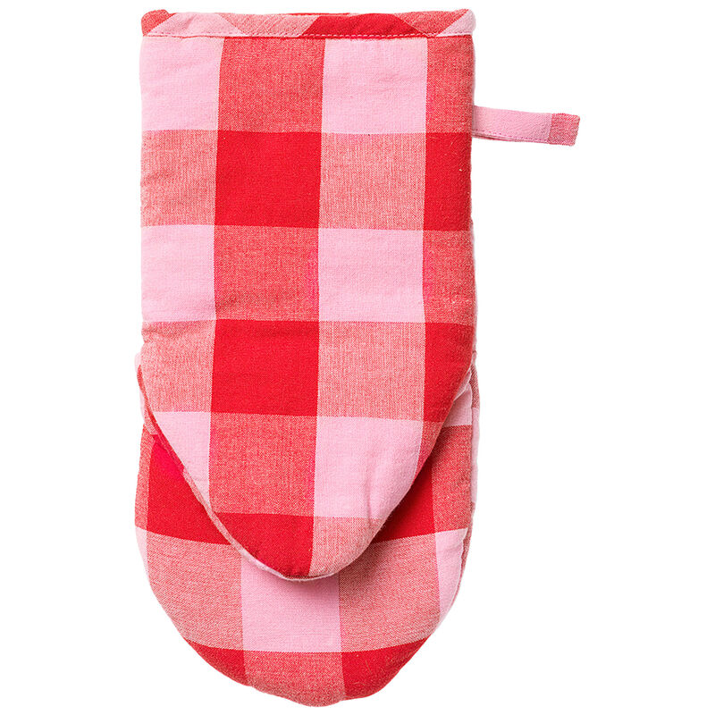 Paola ovnhandske 30×13 cm, rød/rosa