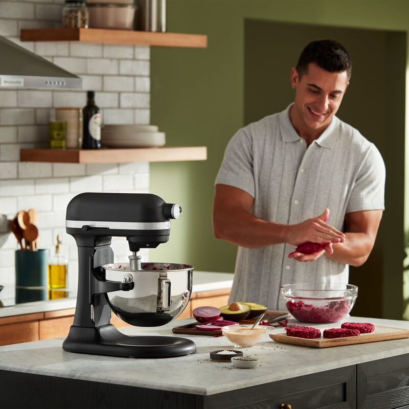 Køkkenmaskine med løftearm 5,2 liter, matsort