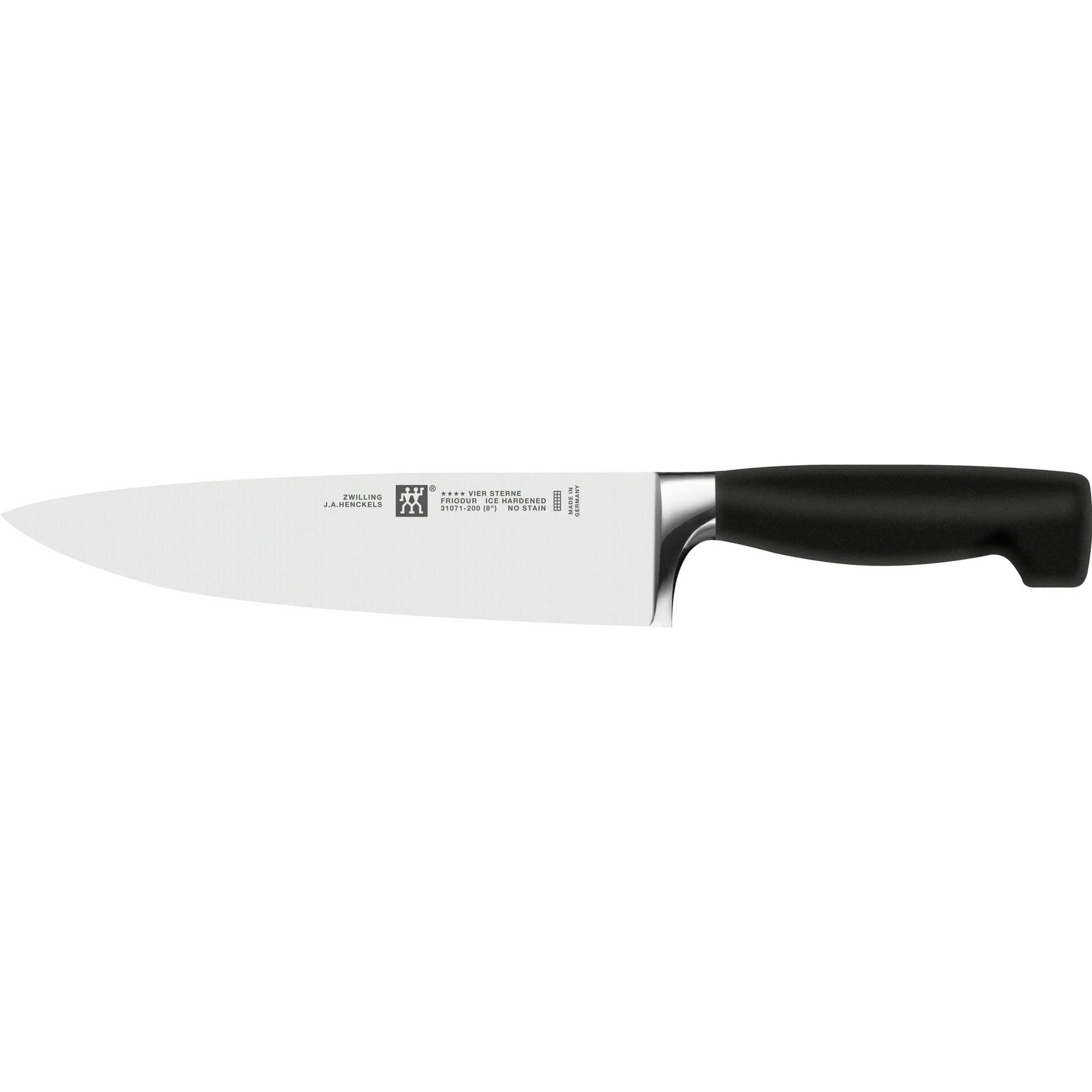 Four Star - Kokkekniv - 20 Cm - Svart Håndtak