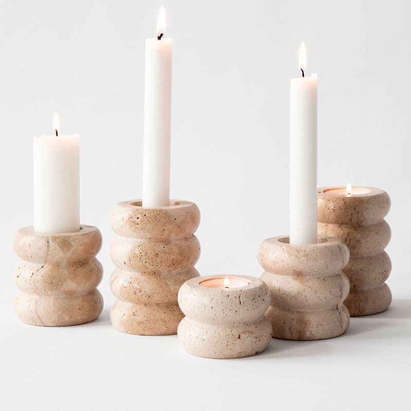 Travertine lysestake, large