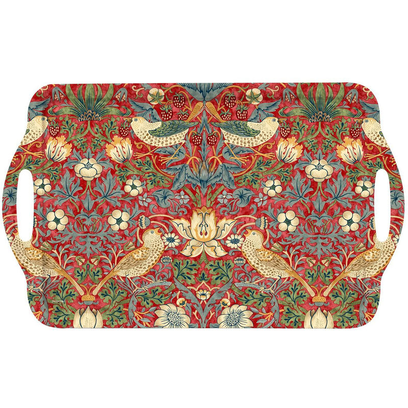 Iso Strawberry Thief -tarjotin, punainen