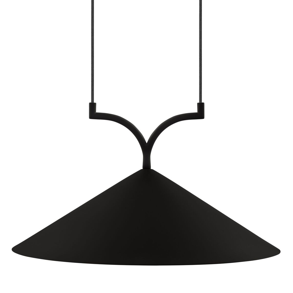 Curve pendel taklampa 50 cm, svart