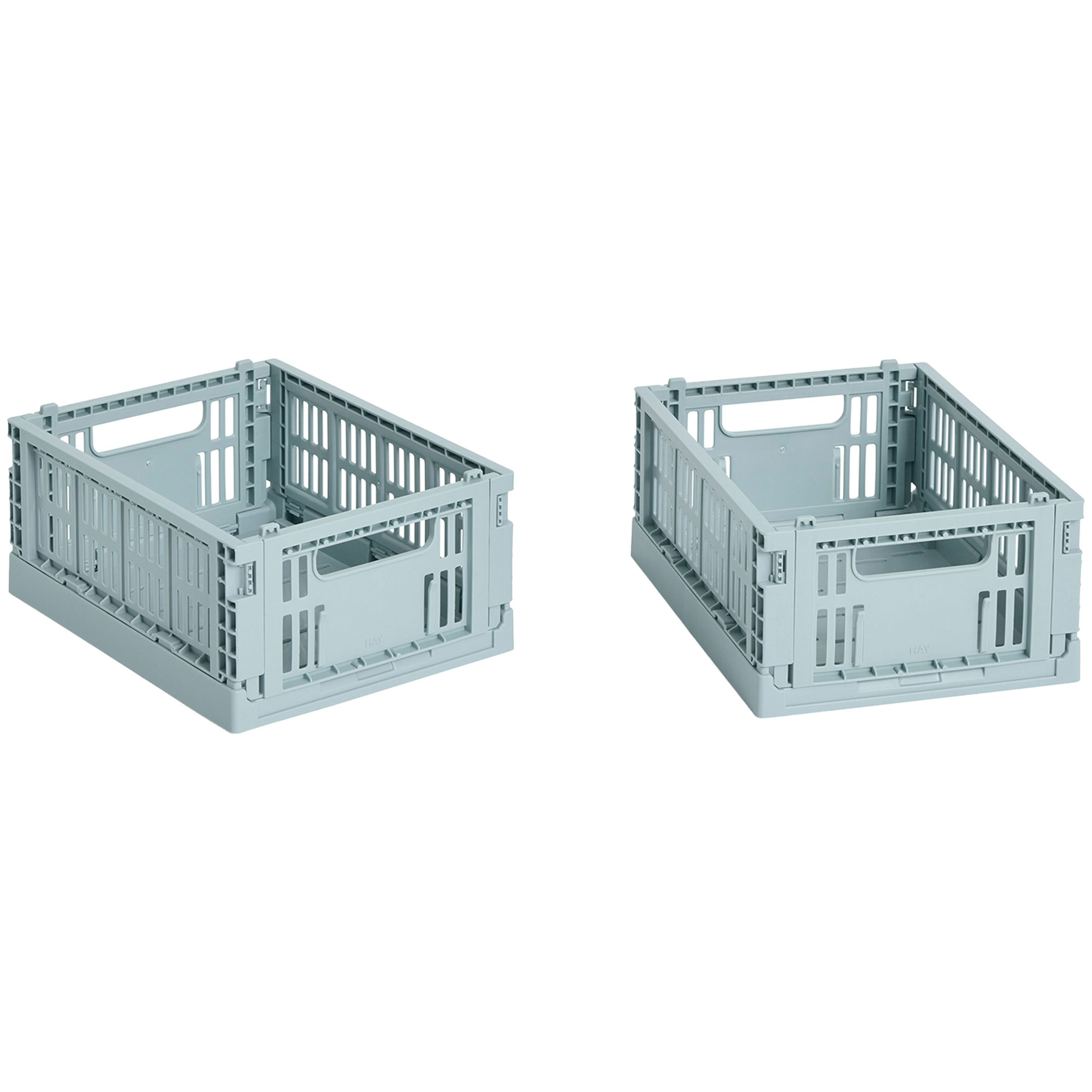 HAY Colour Crate Mini Opbevaringskasse, dusty blue, 2 stk.