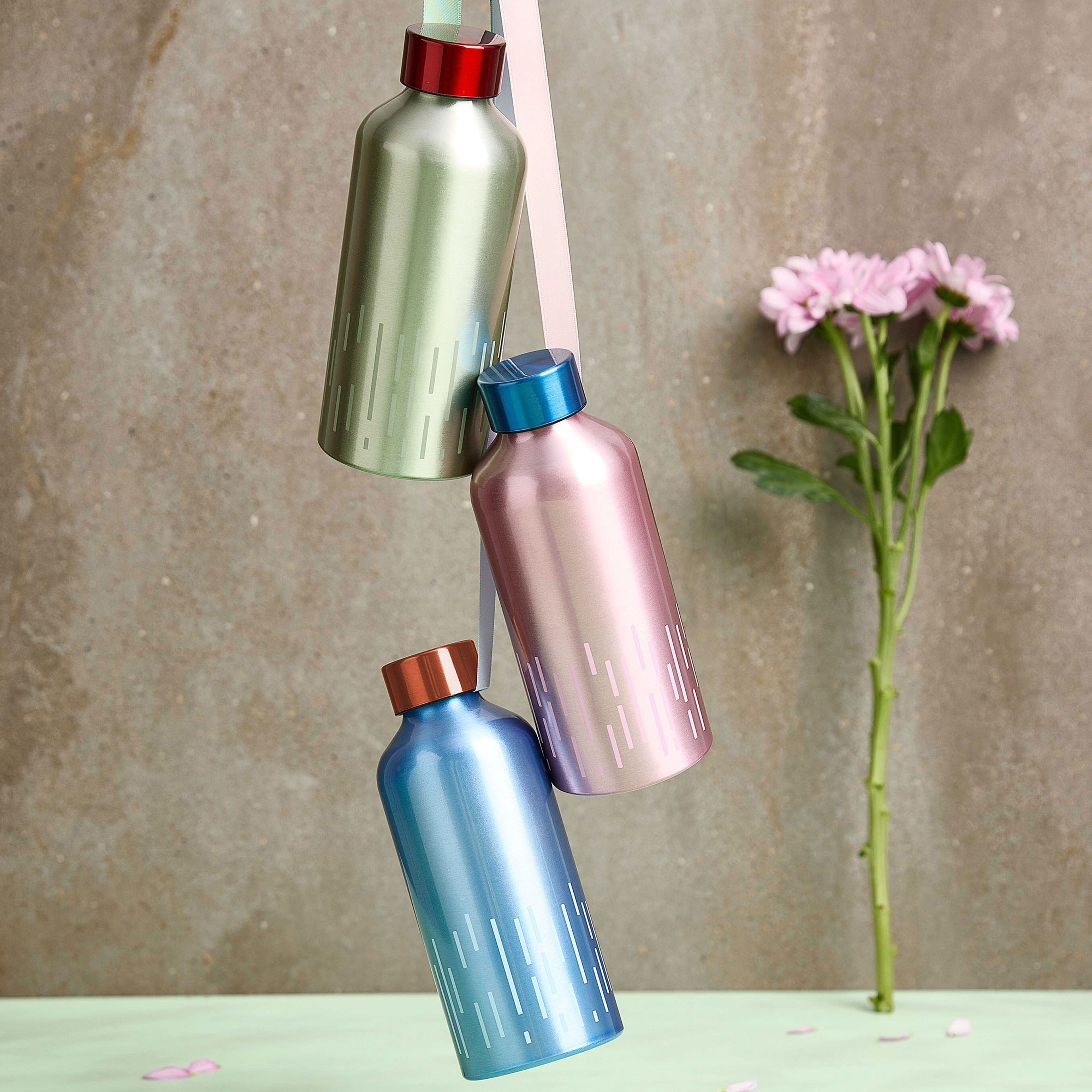 Confetti drickflaska 0,6 liter, aqua/apricot