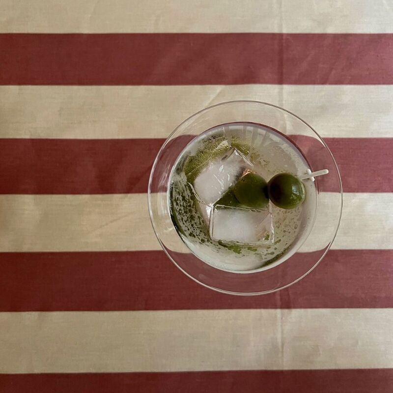 Irene bordsduk 145x145 cm, terrakotta/gul