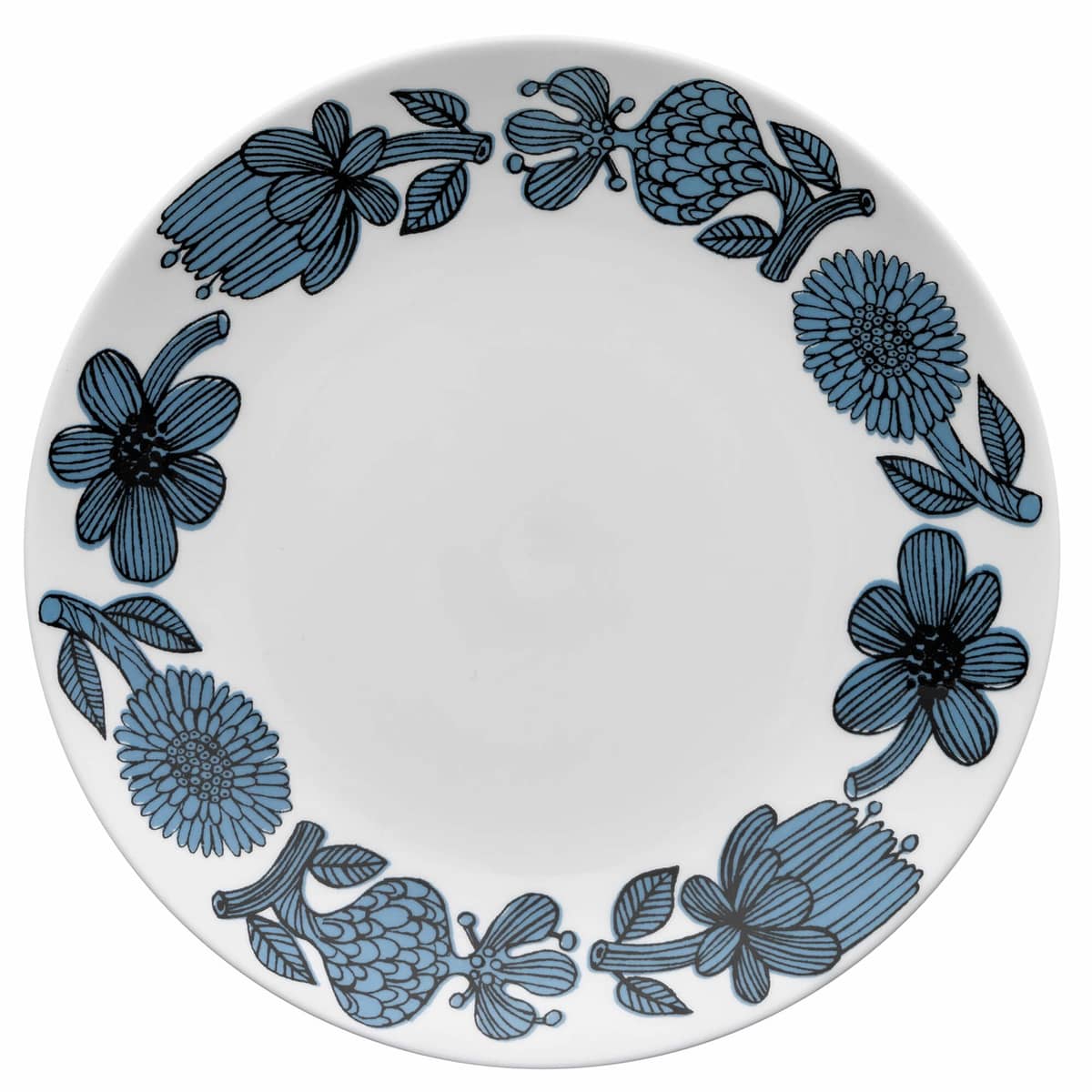 Blå Aster tallrik, 22 cm