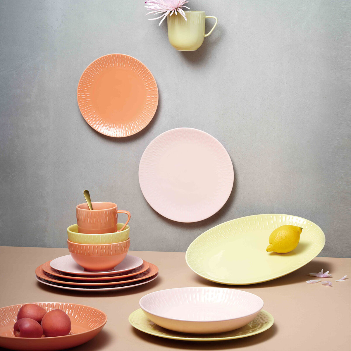 Confetti tallerken 24 cm, candyfloss