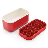 Isbitsbehållare, röd