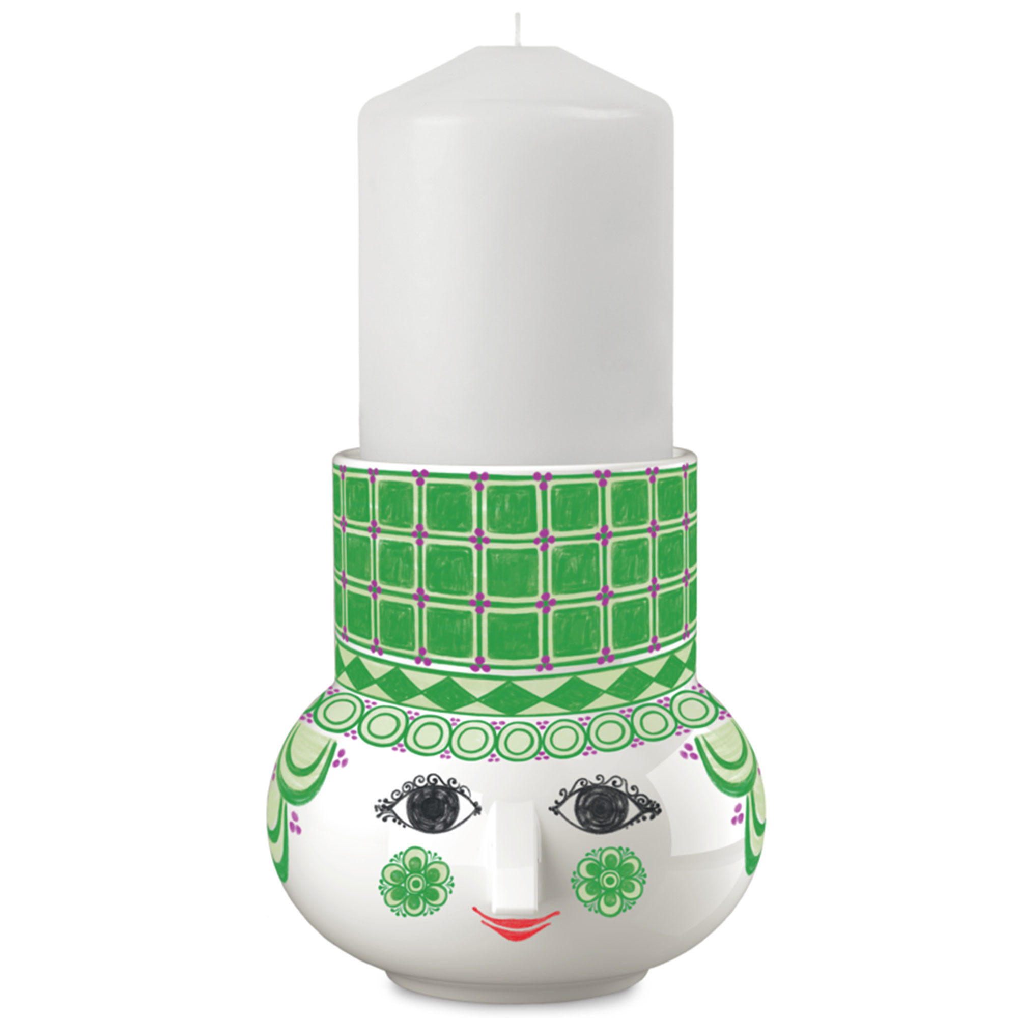 Bjørn Wiinblad Olga kynttilänjalka 12 cm, vihreä